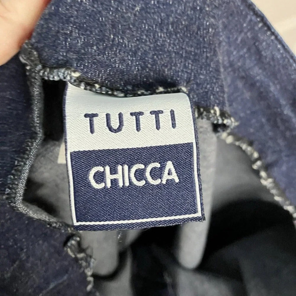 Vintage Tutti Chicca Blue Denim Embroidered Sunrise Celestial Whimsigoth - Picture 5 of 6